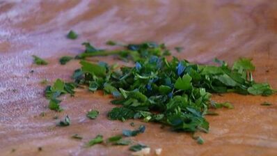 тарт со спаржей, ветчиной и пармезаном