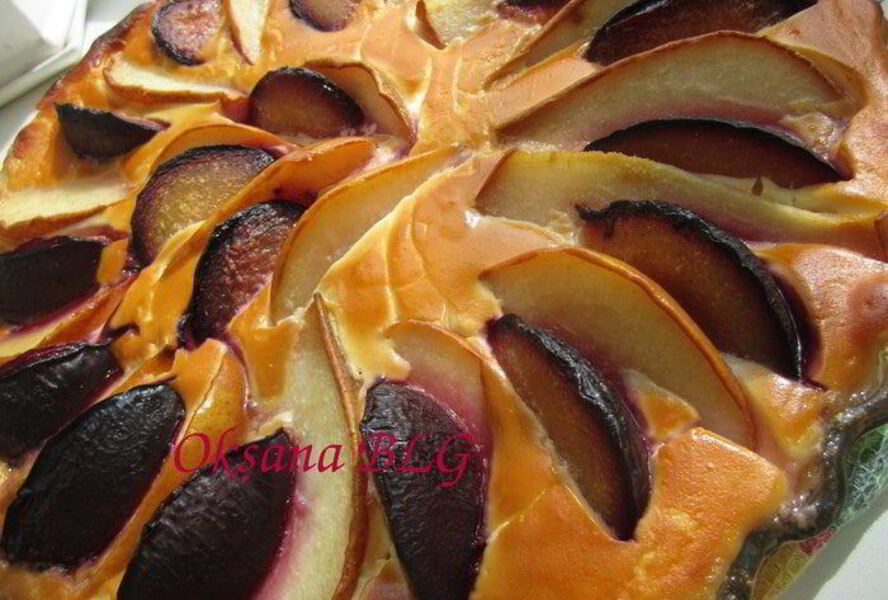 Тарт Творог, фрукты, карамель