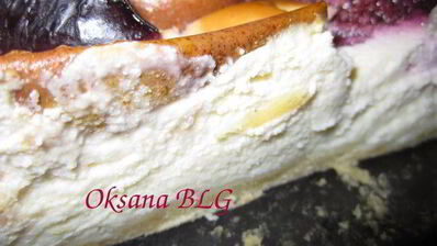 тарт творог, фрукты, карамель