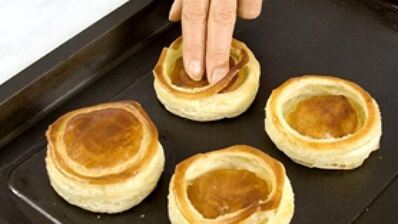 волованы с грибами и осетриной