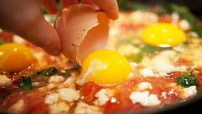 яичница с брынзой