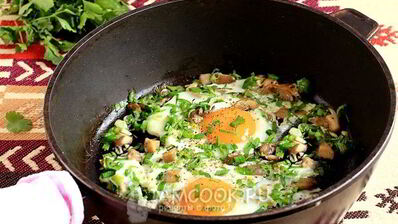 яичница с грибами