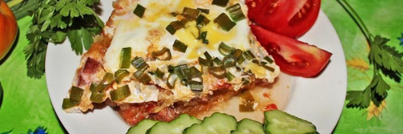 Яичница с кабачками