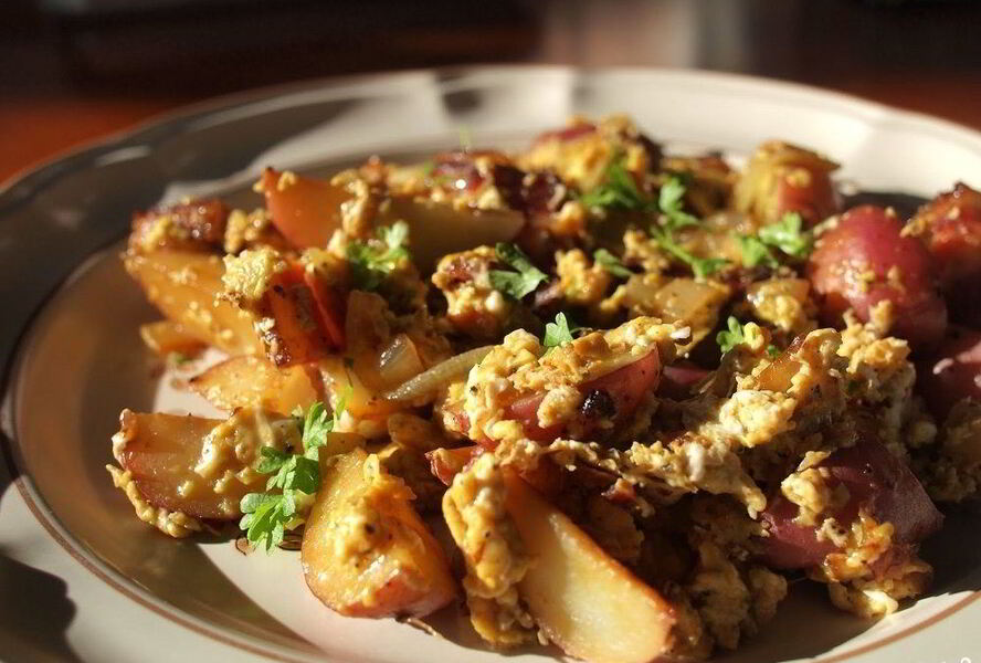 Яичница с картошкой