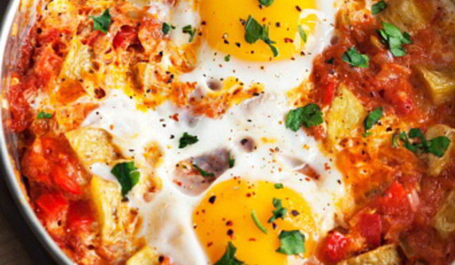 Рецепт яичницы с сыром