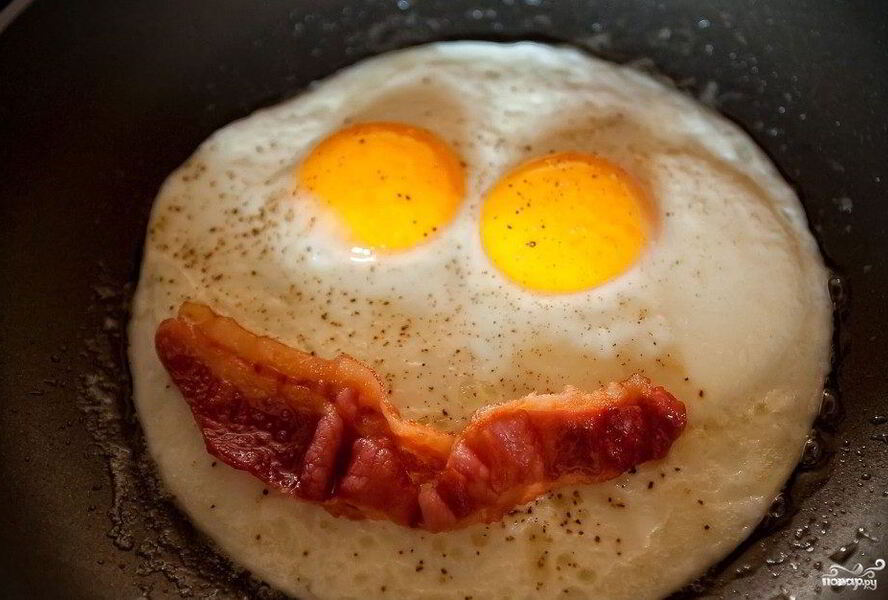 Яичница с ветчиной