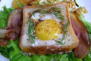 Яичница в хлебе