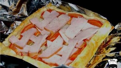 яичница в слоеном тесте