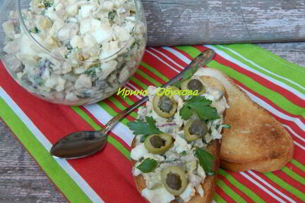 Закуска из печени трески