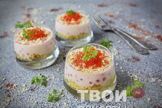 Закуска из семги и сыра