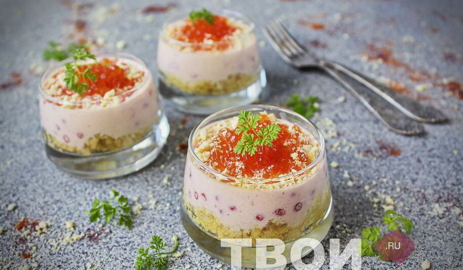 Рецепт закуски из семги и сыра