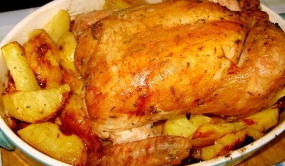 Рецепт запеченной маринованной курицы