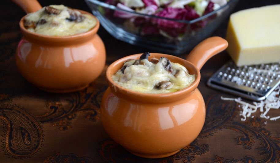 Рецепт классического жульена с курицей и грибами