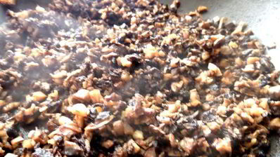 сливочный жульен с ветчиной и грибами