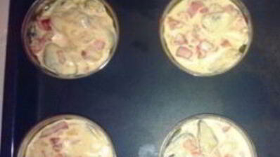 жульен с мидиями и овощами