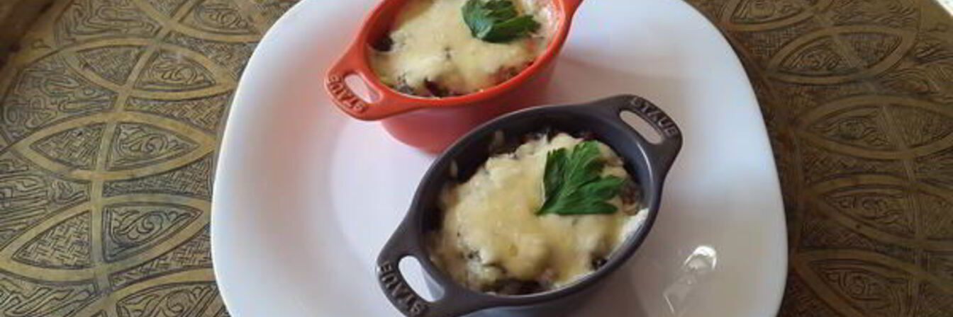 Жюльен-фьюжн из гречки с грибами