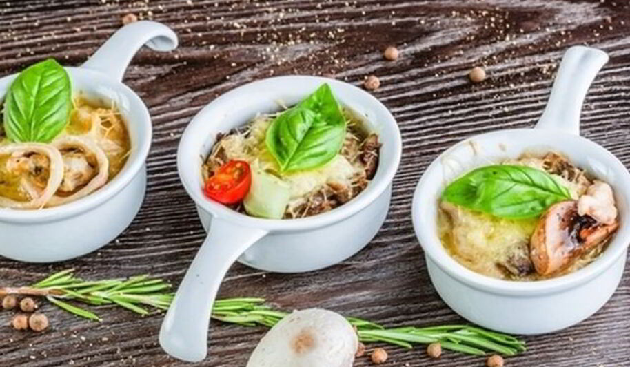 Рецепт жюльена из кальмаров с сыром и грибами